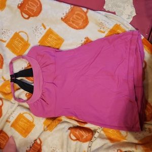 Lululemon pink top built in bra